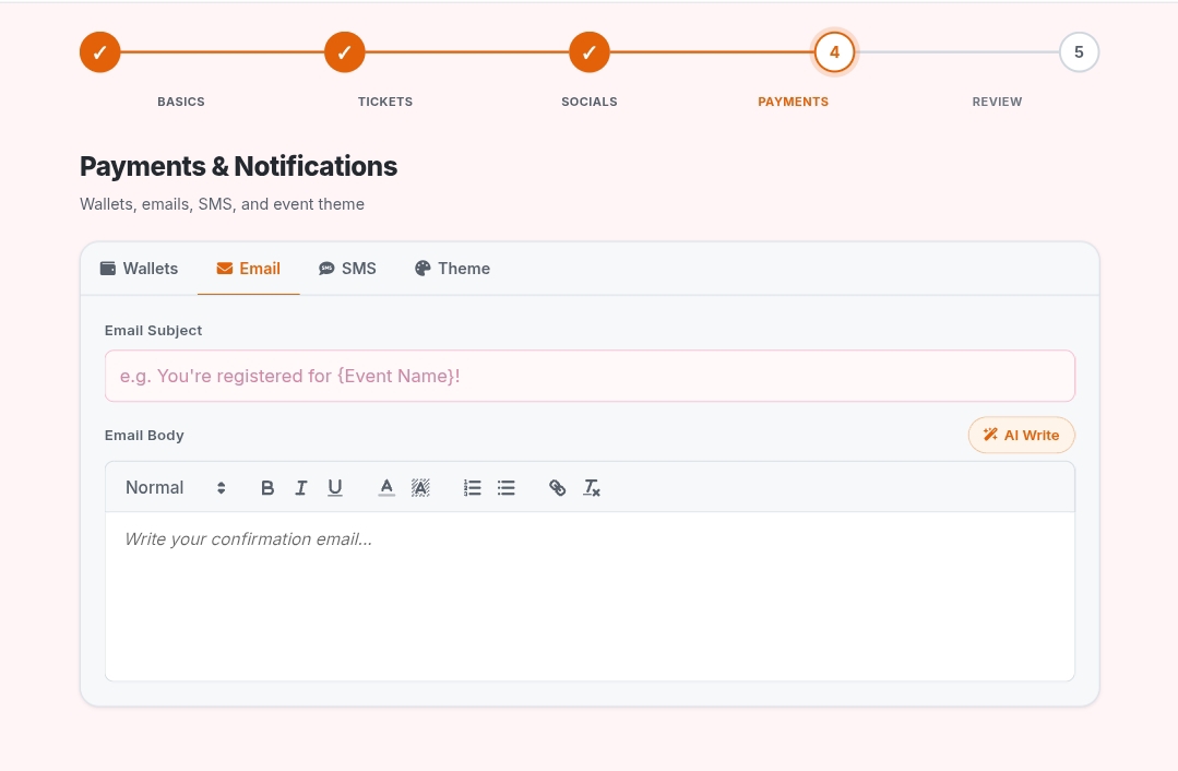 Email Setup