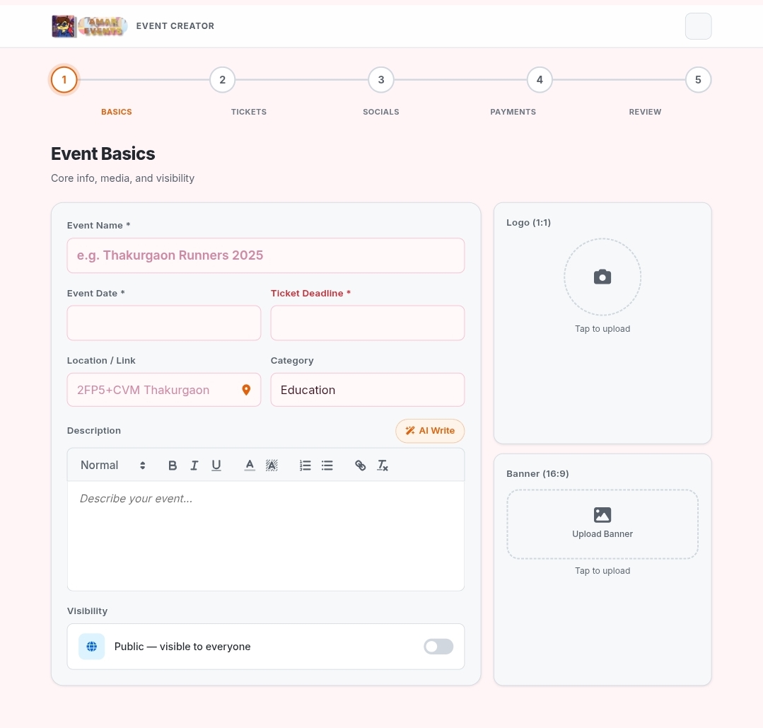 Add Event Details & Branding